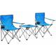 Vidaxl - Table et Chaises de Camping 3 pcs Bleu