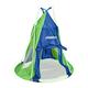 Relaxdays Zelt für Nestschaukel, Bezug für Schaukelsitz bis 110 cm, Rundschaukel Zubehör, Garten Schaukelnest, blau-grün