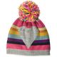 maximo Baby-Mädchen mit Ringel und Herz und Pompon Schal, Mehrfarbig (Graumeliert/Multicolor 599), (Herstellergröße: 49/51)