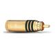 Oehlbach Hyper Cut Cool - High-End Cinch-Stecker für Kabelquerschnitt bis 11,0 mm - Vollmetallstecker zum Löten - 4 Stück - Gold