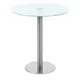 Table d'appoint ronde, h x Ø 550 x 495 mm, plateau en verre satiné