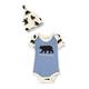 Hatley Baby-Jungen Bodysuit & Cap Kleinkind-Schlafanzge, Bearly Sleeping-Blau, 3-6 Monate