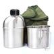 TargetEvo 1,2 QT Tragbare Wasserflasche aus Edelstahl mit Tasse, grüne Tasche, Outdoor, Sport, Camping, Wandern, Reisen