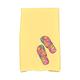 E by design KTGN470YE1 Rainbow Flip Flops Geometric Print Kitchen Towel, 16" x 25", Yellow