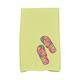 E by design KTGN470GR21 Rainbow Flip Flops Geometric Print Kitchen Towel, 16" x 25", Green