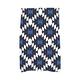 E by design KTGN529BL14BL40 Jodhpur Kilim Geometric Print Kitchen Towel, 16" x 25", Navy Blue