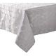 Violet Linen Premium Honeycomb Damask Seats 6 to 8 Pepole, Rectangle, Polyester Jacquard, Tablecloth, 60" X 95", Silver