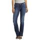 Silver Jeans Co. Damen Suki Curvy Fit Mid Rise Slim Bootcut Jeans, Vintage Dark Wash, 32W x 33L
