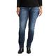 Silver Jeans Co. Damen Plus Size Suki Curvy Fit Mid Rise Straight Leg Jeans, Vintage Dark Wash mit Lurex-Stich, 20W x 32L