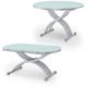 RIMA - Table basse relevable extensible ronde blanche - Blanc