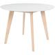 Table à manger design ronde D100 cm LEENA - Blanc