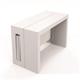 Terraneo - Table console extensible 10 couverts TOPAZ 120 cm chêne blanc avec allonges intégrées