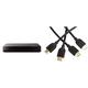 Sony BDP-S3700 Blu-ray-Player (Super WiFi, USB, Screen Mirroring) schwarz & Amazon Basics Hochgeschwindigkeits-HDMI-Kabel 2.0, Ethernet, 3D, 4K-Videowiedergabe und ARC, 1,8 m, 2er-Pack