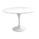 Table ronde de repas design TULIPE laquée blanc 120 cm. - blanc