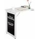Sobuy - Table Pliable Murale Bureau avec Mémo Board - Blanc FWT20-W ®