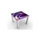 Table basse design Circles in Purple 55x55x45cm Couleur de la Table: Table de blanc, Dimension: 55