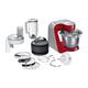 Robot de cuisine - BOSCH Kitchen machine MUM5 - Rouge foncé/silver - 1000W-7 vitesses+pulse - Bol