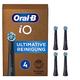 Oral-B iO Ultimative Reinigung Aufsteckbürsten für elektrische Zahnbürste, 4 Stück, ultimative Zahnreinigung, Zahnbürstenaufsatz für Oral-B Zahnbürsten, briefkastenfähige Verpackung, schwarz