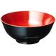 JapanBargain Udon Schüssel 2396, große japanische schwarz und rote Melamin-Kunststoff-Ramen Müslischale Pho Nudel Suppenschüssel 1,5 l