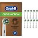 Oral-B CrossAction Aufsteckbürsten für elektrische Zahnbürste, 10 Stück, ganzheitliche Mundreinigung mit CleanMaximiser-Borsten, Zahnbürstenaufsatz für Oral-B Zahnbürsten, briefkastenfähige Verpackung