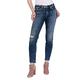 Silver Jeans Co. Damen Suki Curvy Fit Mid Rise Straight Leg Jeans, Power Stretch Dark Wash Indigo, 29W x 31L