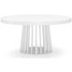 Table ronde extensible bois blanc Ritchi 150/300 cm