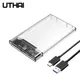 UTHAI T09 boîtier de disque dur 2.5 ''USB 3.0/Type C boîtier Transparent pour disque dur Mobile