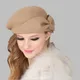 OZyc 100% laine Vintage Laine Chaude D'hiver Femmes Béret Français Artiste Bonnet cap Pour Doux