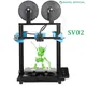 Sovol SV02 – imprimante 3D, double extrudeuse tout en métal, carte mère silencieuse, puissance