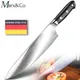 Santoko – couteau de Chef professionnel 8 pouces en acier inoxydable allemand à haute teneur en