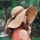 Chapeaux d'été à large bord pour femmes, chapeau de plage, de loisirs, avec nœud en ruban,