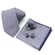 Ensemble de boutons de manchette, cravate, mouchoir, Corsage, 7cm, cravate étroite rayée en