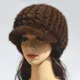 Casquette tricotée en fourrure de vison naturelle pour femme, chapeau épais, chaud, Baseball,