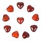 Justinstones Roter Achat Karneol Edelstein Heilkristall 2,3 cm Mini geschwollenes Herz Taschenstein Eisen Geschenkbox (10 Stück)