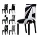 Housse de chaise extensible noir et blanc taille universelle housse de chaise élastique housses