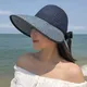 Chapeau de paille d'été pour femmes, casquette de plage à large bord, visière de Protection UV,