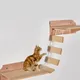 Hamac pont en bois pour chat cadre d'escalade arbre à chat maison lit poste de grattage