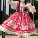 Robe Lolita Cosplay japonaise douce pour sœurs, tenue Tutu de princesse JSK, sans manches, avec nœud