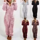 Hiver chaud Pyjamas femmes Onesies moelleux polaire combinaisons vêtements de nuit ensemble grande
