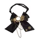 Nœud papillon Steampunk noir accessoires de Costume unisexe Vintage victorien cravate pour