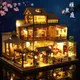 Maison de poupée en bois à monter soi-même maisons miniatures avec meubles jouets pour enfants