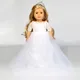 Robe de mariée blanche élégante pour fille américaine, vêtements de poupée Ddoll de 18 pouces