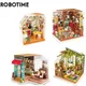 Robotime – maison de poupée Miniature en bois pour enfants et adultes avec meubles salle d'étude