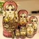 Poupées russes emboîtables en bois, 7 pièces/ensemble, belle poupée matrioshka faite à la main,