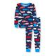 Hatley Jungen Pajama Set Pyjamaset, Nautische Wale blau, 8 Jahre