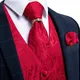 Hommes gilet cravate ensemble classique mariage Paisley noir or Paisley smoking costume gilet robe