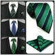 Ensemble de cravates colorées Extra longues de 160cm, 63 pouces, bleu, vert, noir, points, cravate