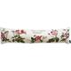 Coussin roses de redouté made in france blanc 22x88