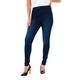 M17 Damen Women Ladies High Waisted Denim Casual Cotton Trousers Pants with Pockets (10, Dark Wash Blue) Jeans Skinny Fit Hose