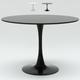 Ahd Amazing Home Design - Table tulipe ronde 100cm bar cuisine salle à manger noir blanc Tulipan |